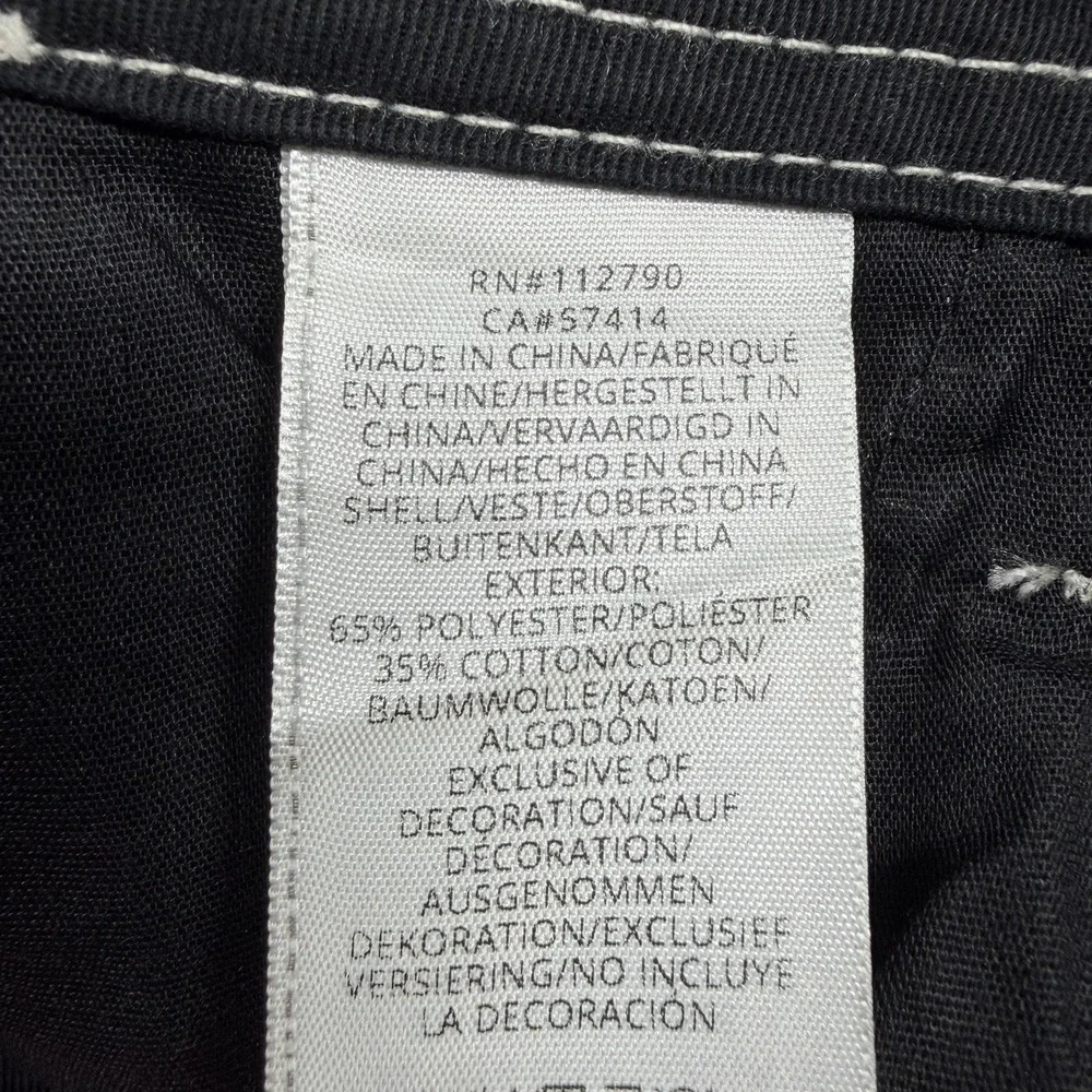 $164 True Religion Cargo Pants Mens 33 x 32 Jet Black Straight Leg Carpenter NWT